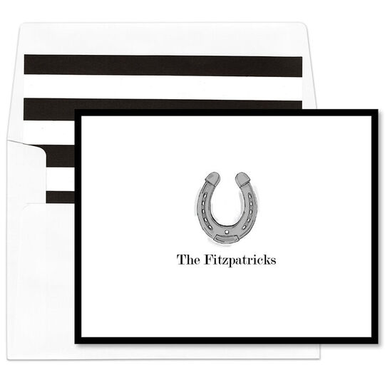 Horseshoe Folded Note Cards